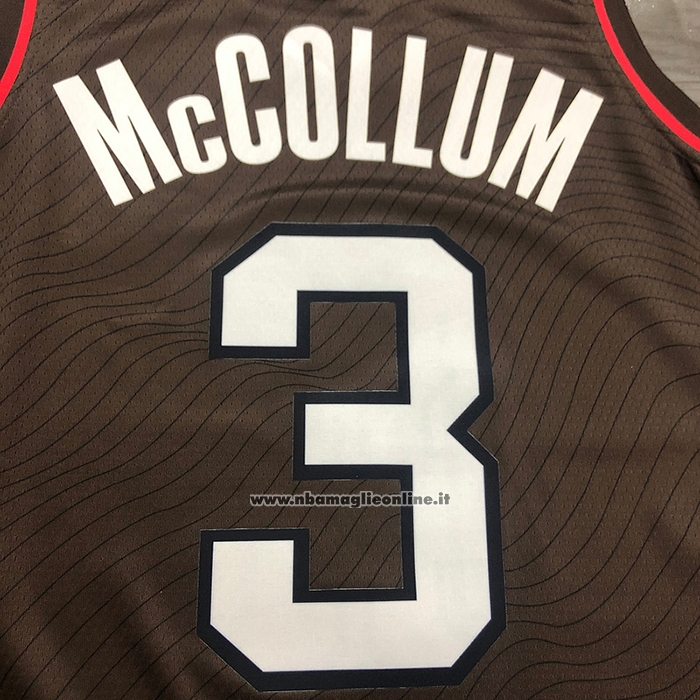 Maglia Portland Trail Blazers CJ McCollum #3 Citta 2020-21 Marrone